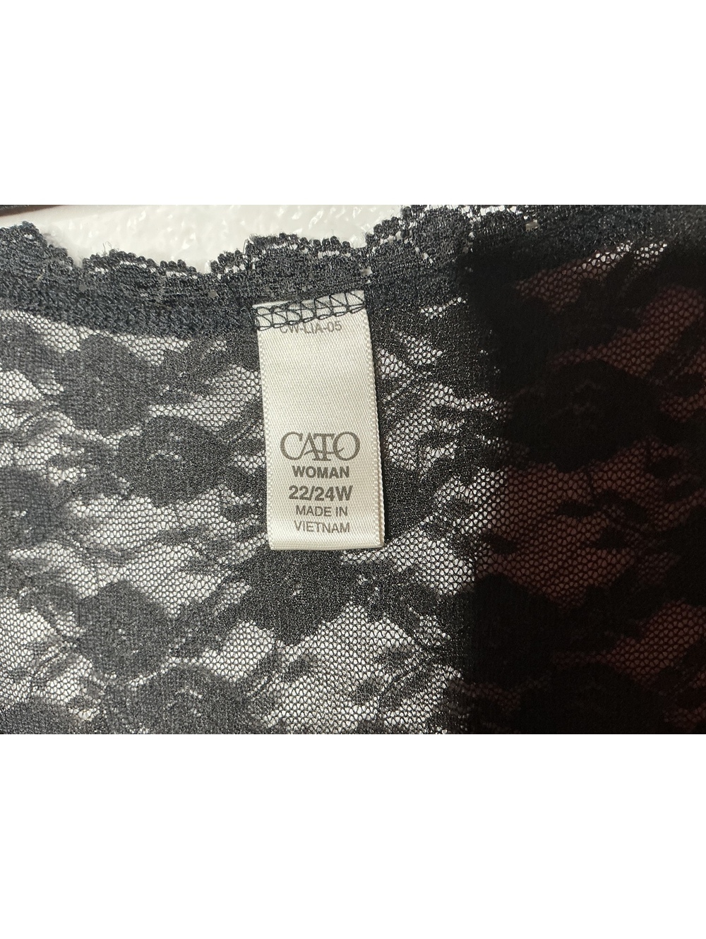 < Cato Plus Size Black Lace Trimmed Tank Top Whimsigoth Witchy > - Picture 2 of 4